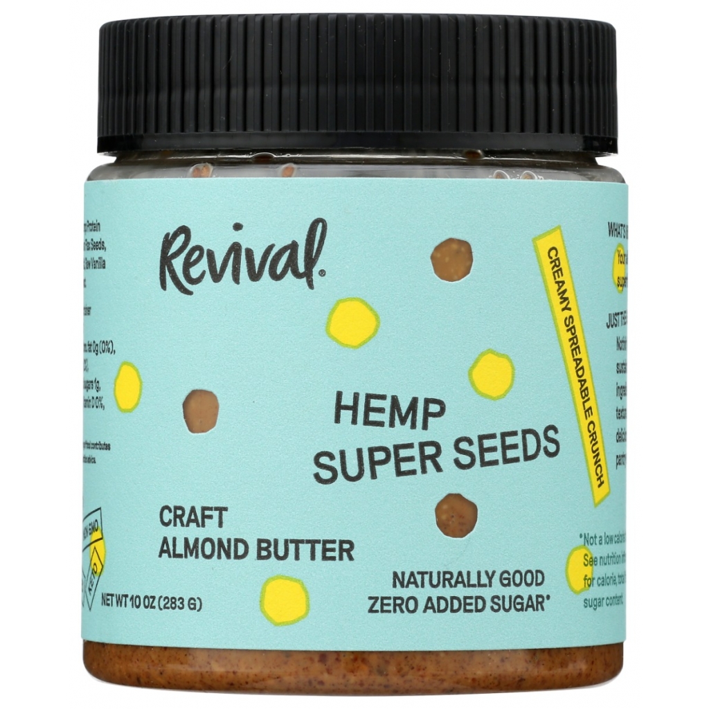 Creamy Hemp Super Seeds Almond Butter, 10 oz