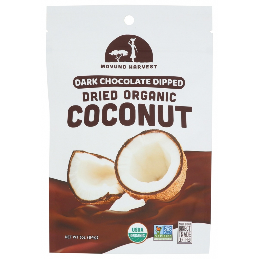 Organic Dried Coconut in Dark Chocolate - 3 oz