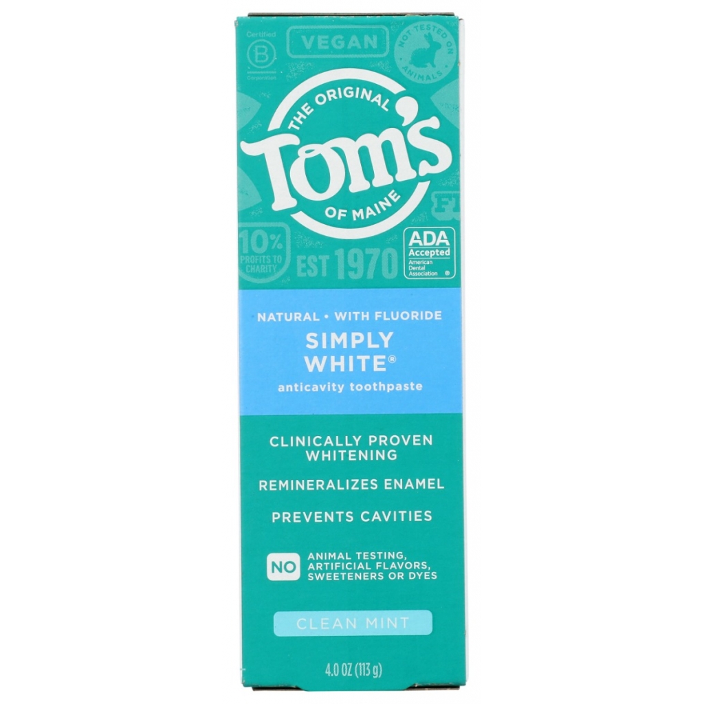 Simply White Clean Mint Toothpaste - 4 oz