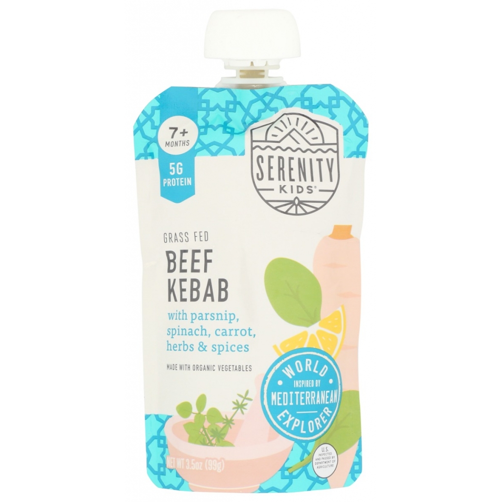 Grass-Fed Beef Kebab Baby Food Pouch – 3.5 oz