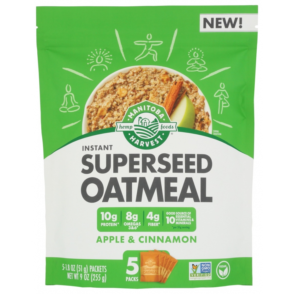 Superseed Oatmeal with Apple and Cinnamon, 9 oz