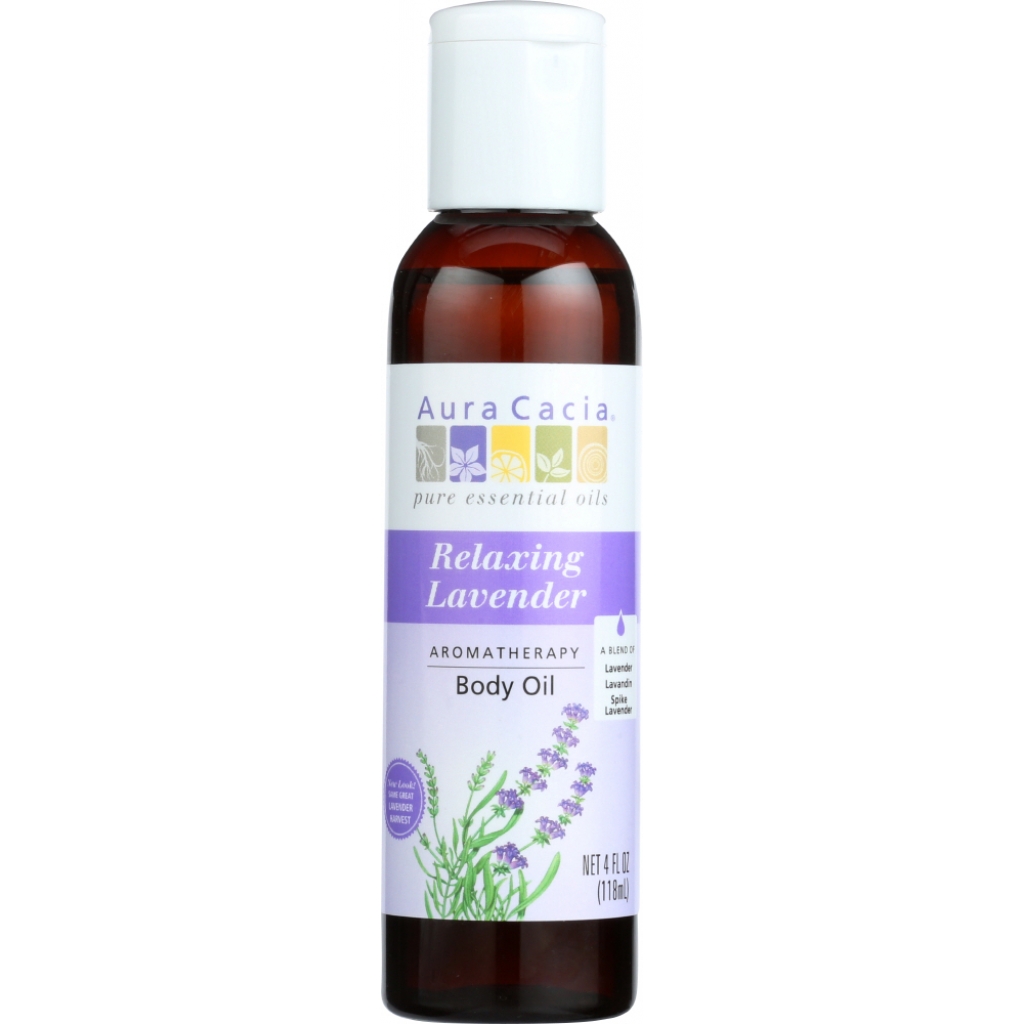 Relaxing Lavender Aromatherapy Body Oil, 4 oz