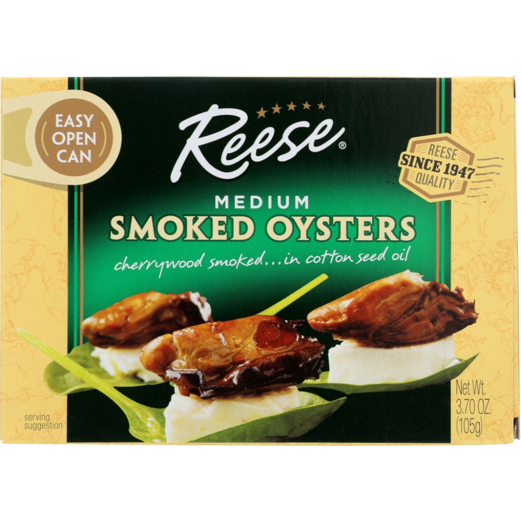 Medium Smoked Oyster Fillets for Cooking, 3.7 oz