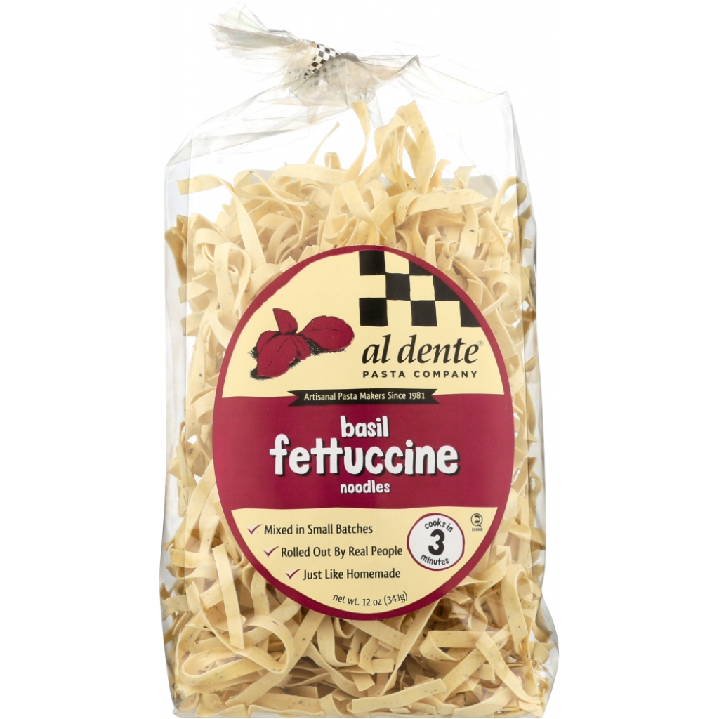 Basil-Infused Fettuccine Noodles