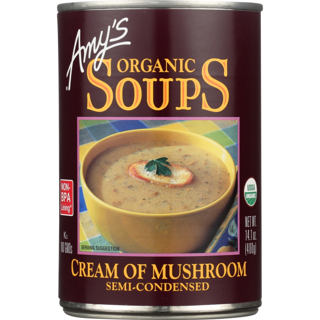 Organic Semi-Condensed Cream of Mushroom Soup - 14.1 oz