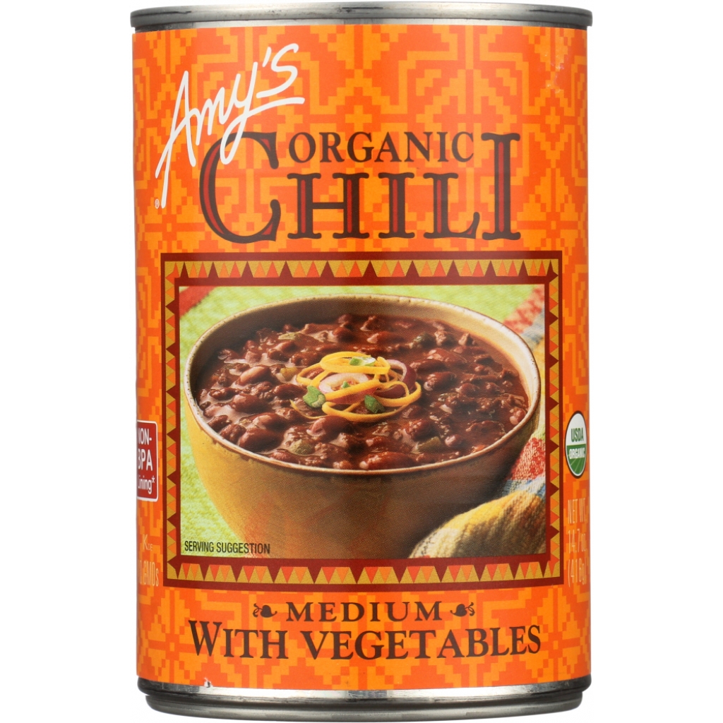 Organic Medium Chili with Vegetables, 14.7 oz