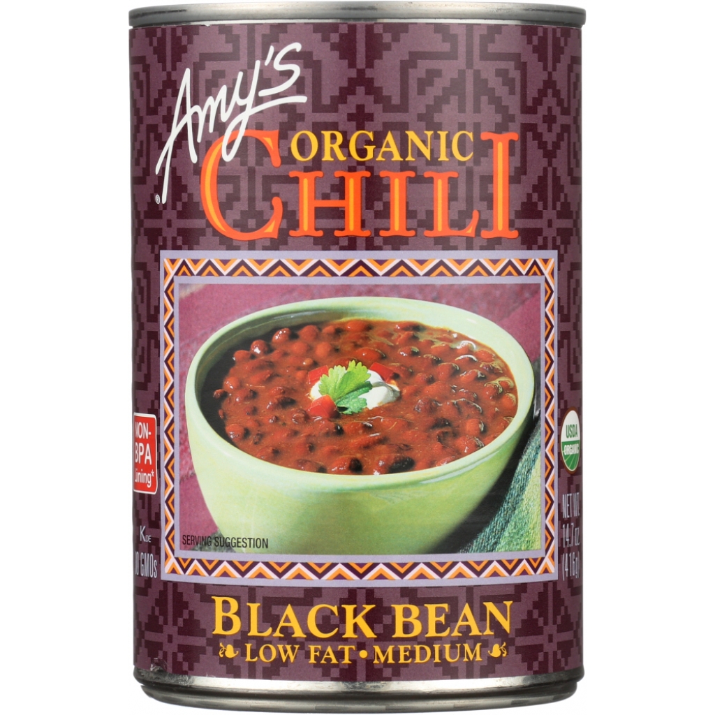 Organic Chili with Black Beans - Low Fat Delight