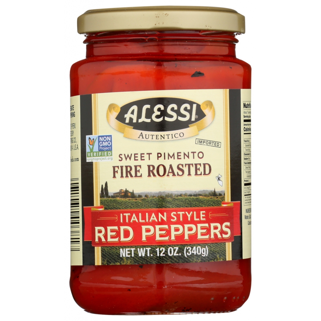 Italian Style Fire Roasted Red Peppers - 12 oz