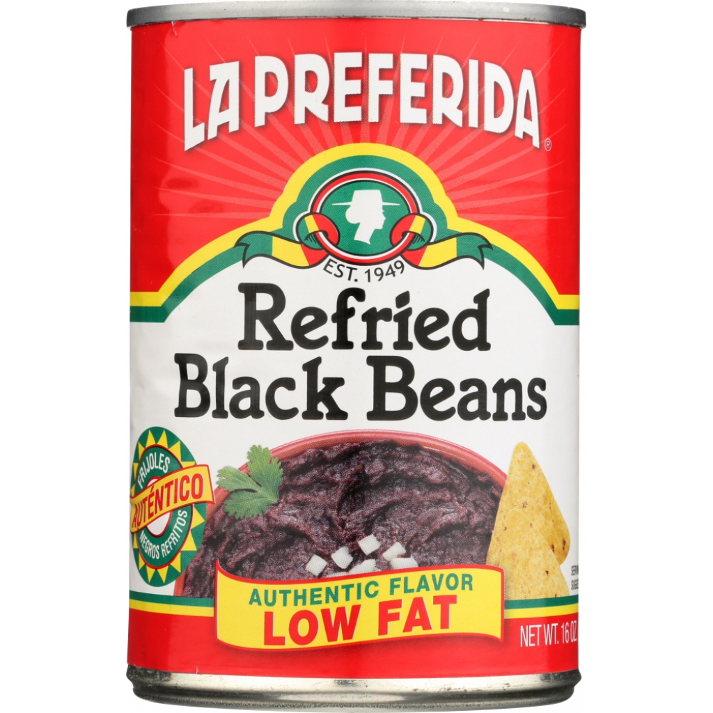 Authentic 99% Fat-Free Refried Black Beans - 16 oz