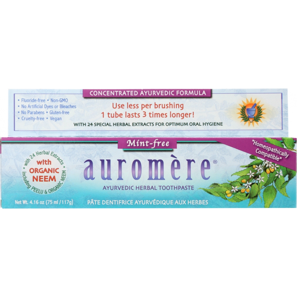 Mint-Free Ayurvedic Herbal Toothpaste, 4.16 oz