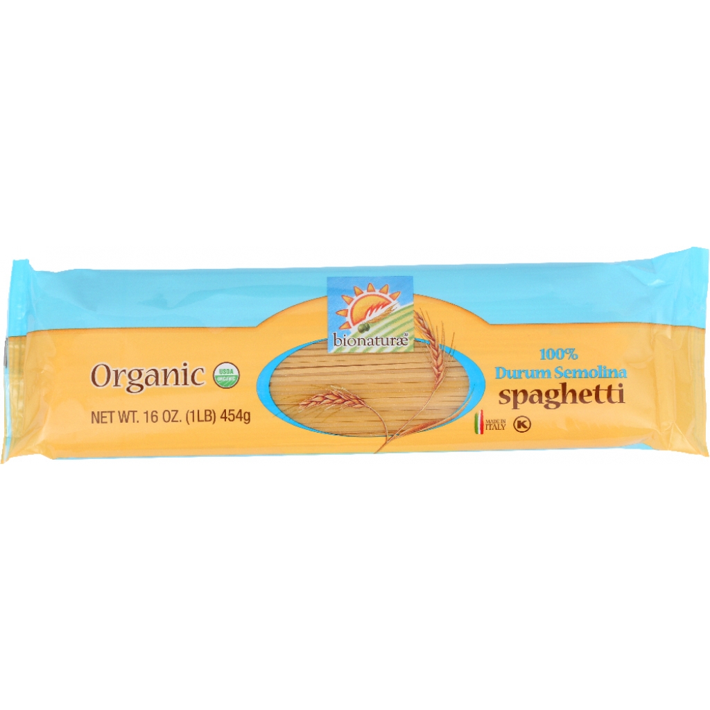 Organic Durum Semolina Spaghetti – 16 oz