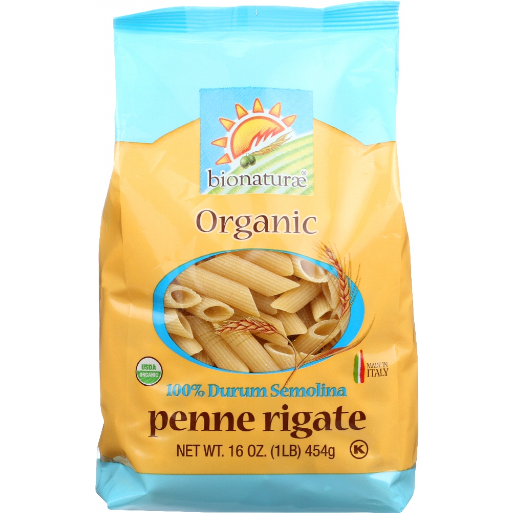 Organic Durum Semolina Penne Rigate – 16 oz