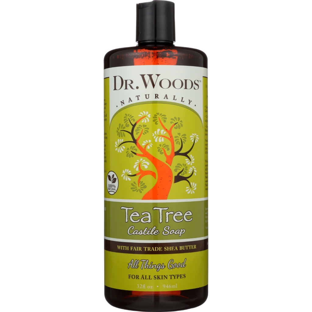 Tea Tree Castile Soap with Shea Butter, 32 oz