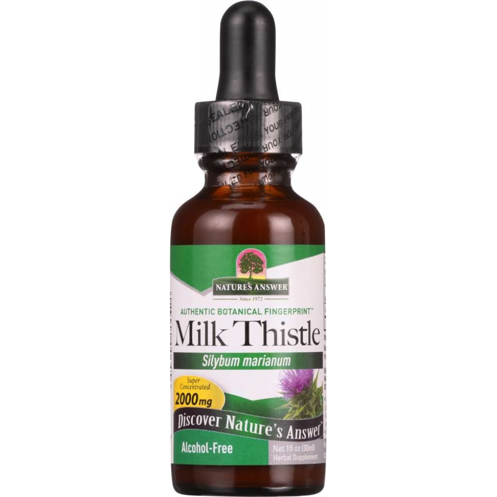 Nature's Answer Alcohol-Free Milk Thistle, 2000 mg, 1 oz