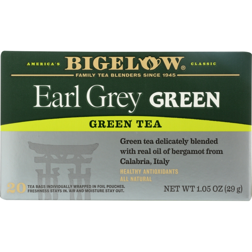 Earl Grey Green Tea with Healthy Antioxidants - 20 Tea Bags