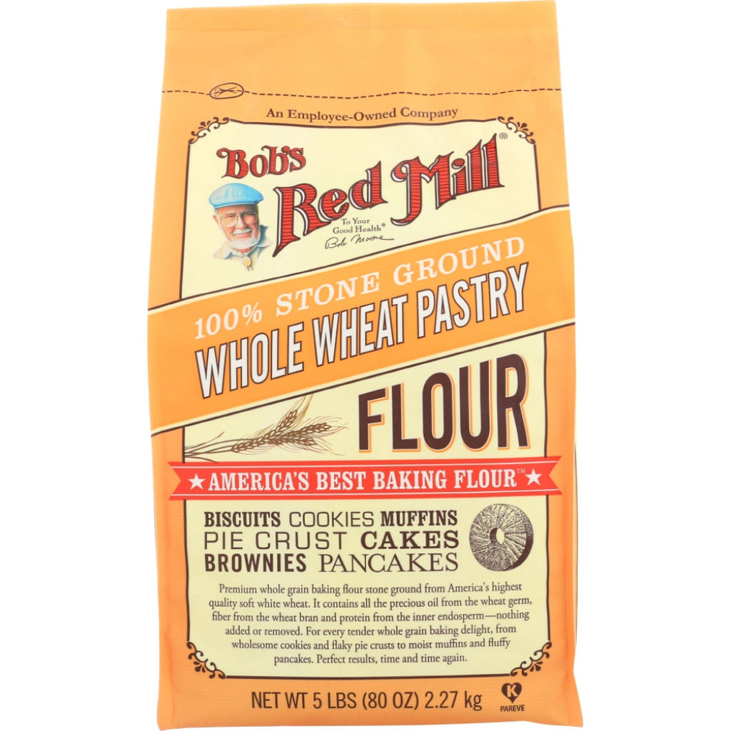 Premium Stone Ground Whole Wheat Pastry Flour - 5 lb