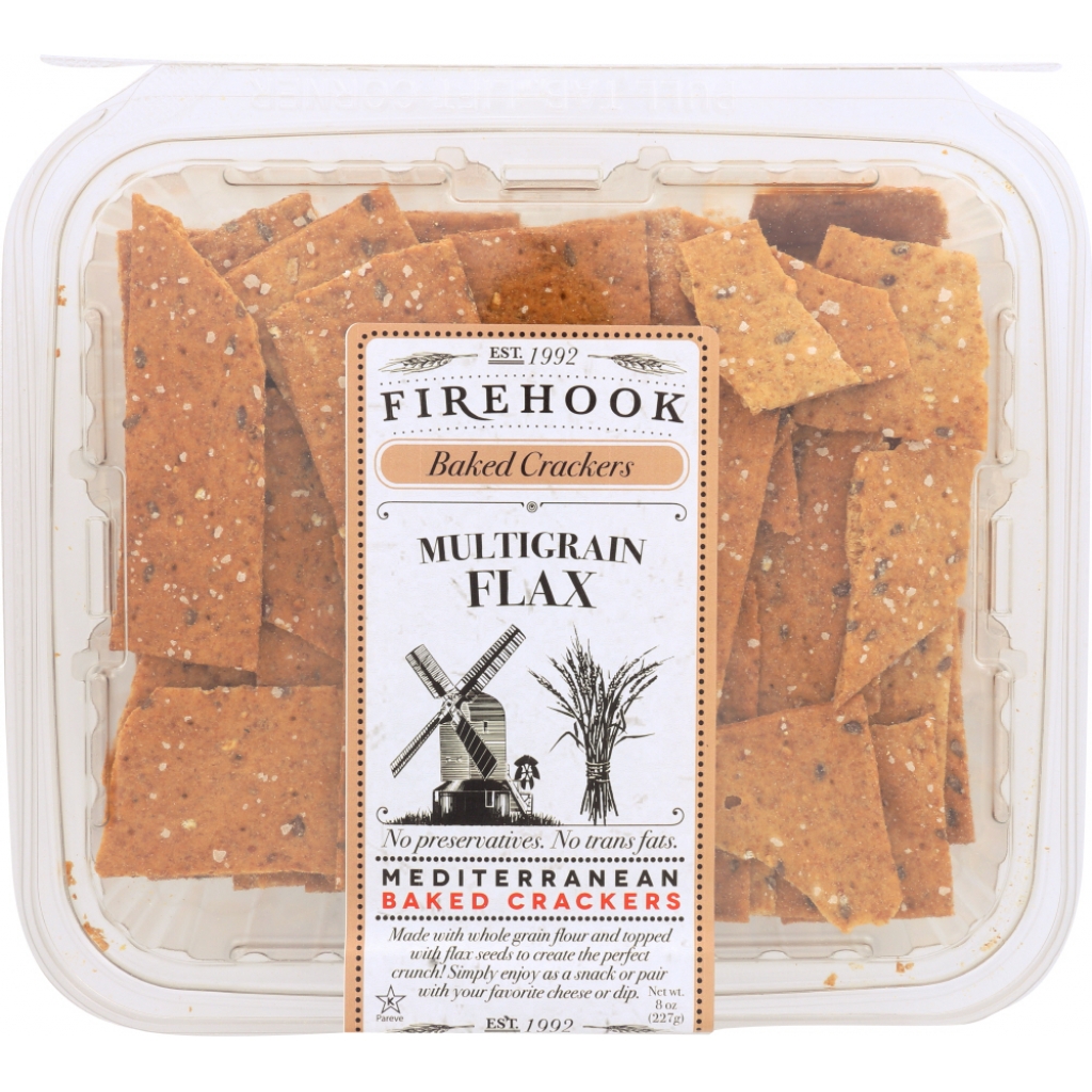 Crunchy Multigrain Flax Baked Crackers, 8 oz