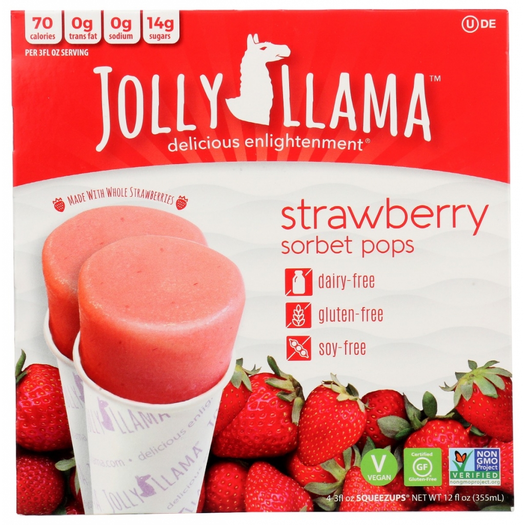 Strawberry Sorbet Pops, 4 Count, 12 fl oz