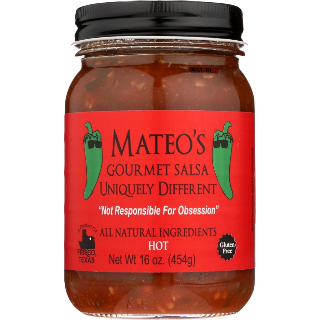 Mateo's Gourmet Hot Salsa, 16 oz