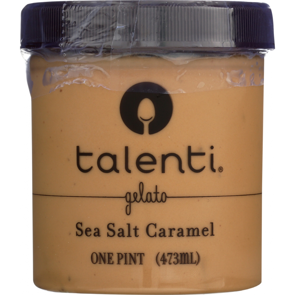 Artisan Sea Salt Caramel Gelato with Chocolate Truffles