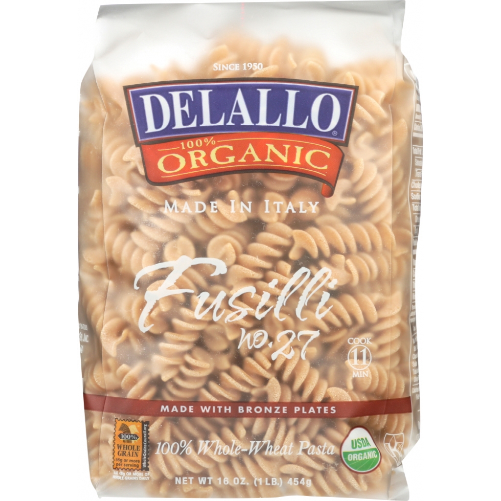 Organic Whole Wheat Fusilli Pasta No.27 - 16 oz