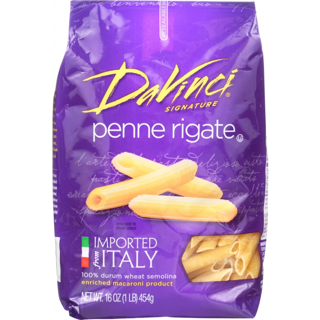 DaVinci Short Cuts Penne Rigate Pasta, 16 oz - Authentic Italian Pasta