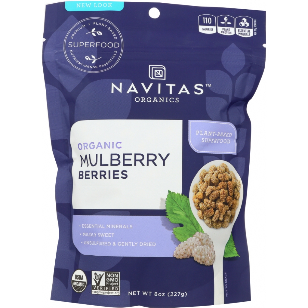 Organic Dried Mulberry Berries - 8 oz