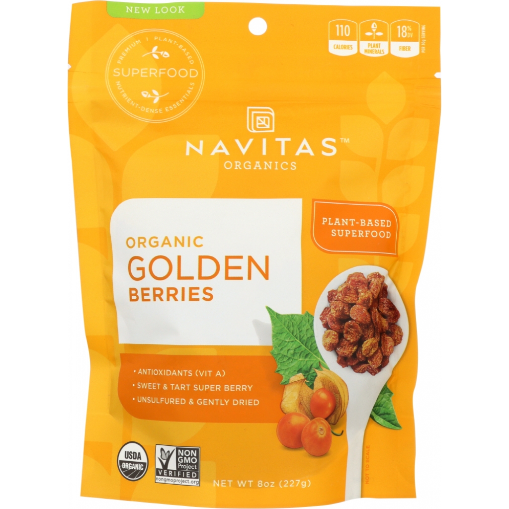 Organic Golden Berries - Nutrient-Rich Superfruit, 8 oz