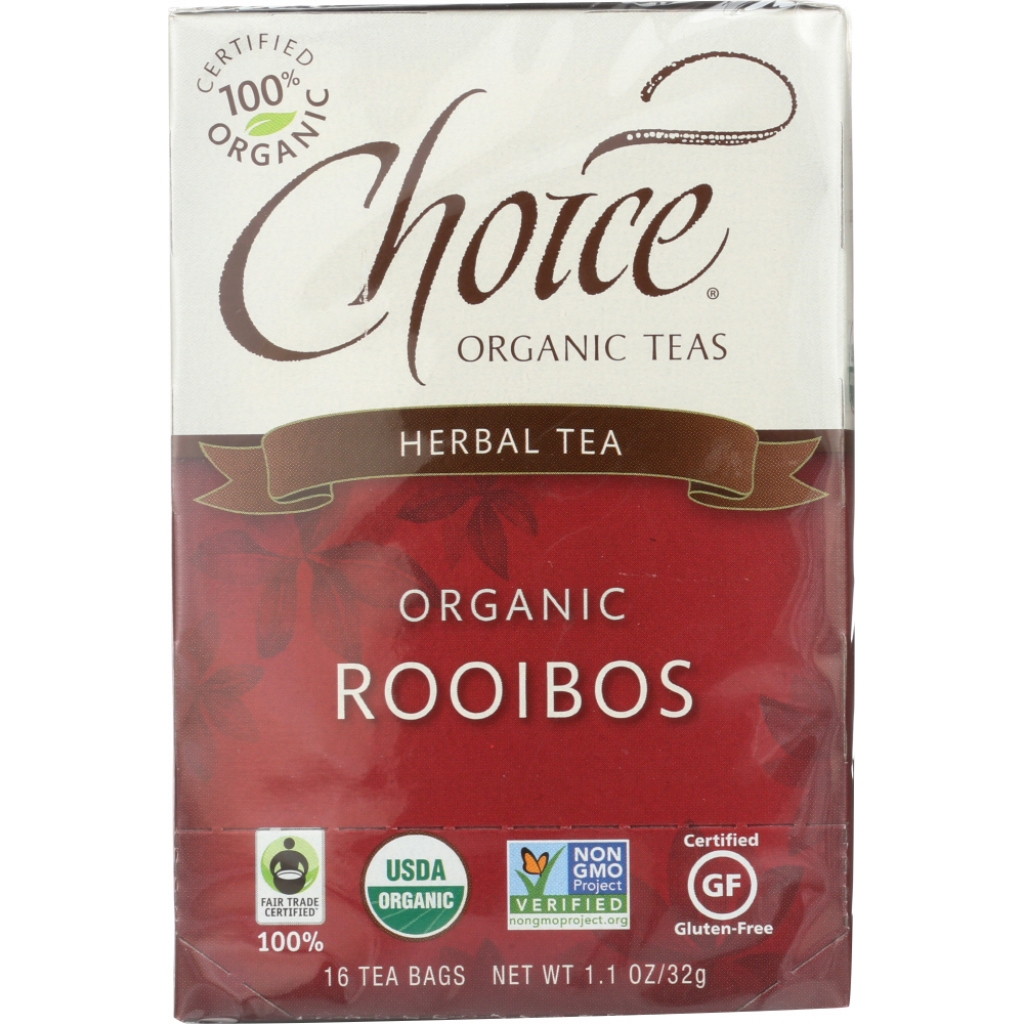 Organic Rooibos Herbal Tea - Caffeine-Free Relaxation in 16 Tea Bags