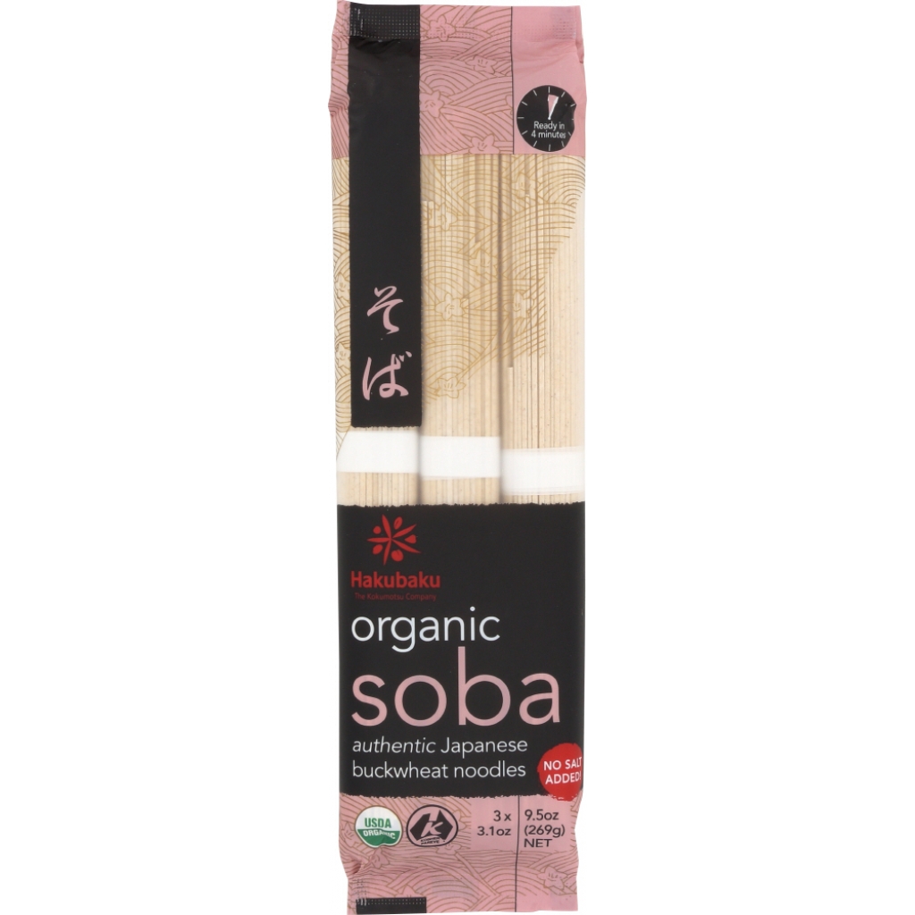 Authentic Organic Soba Japanese Buckwheat Noodles, 9.5 oz