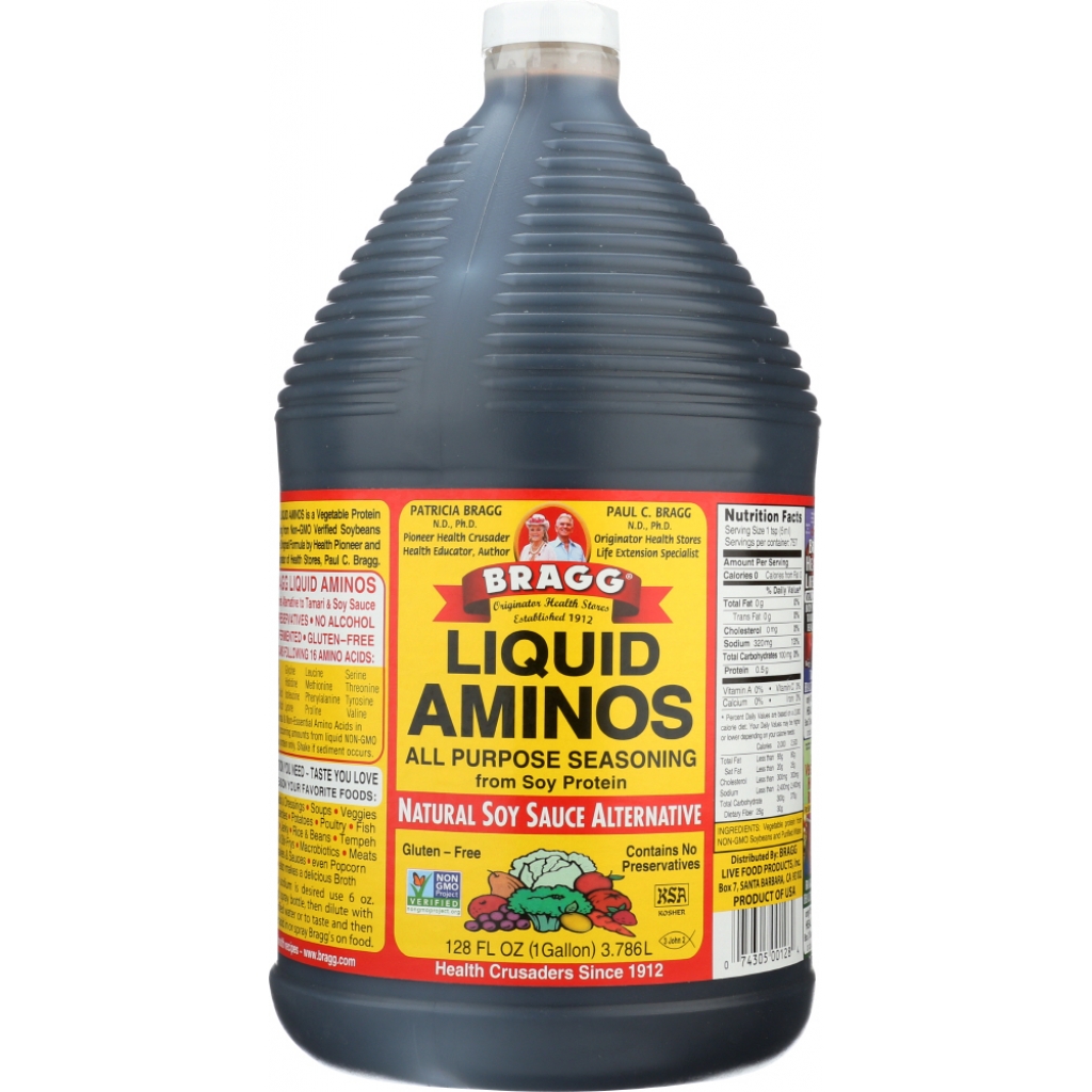 Liquid Aminos Natural Soy Sauce Alternative, 1 Gallon