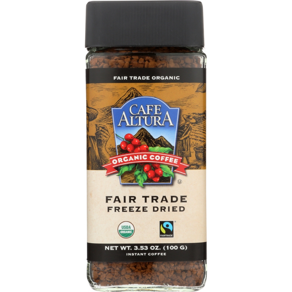 Cafe Altura Organic Freeze Dried Instant Coffee - Premium Quality