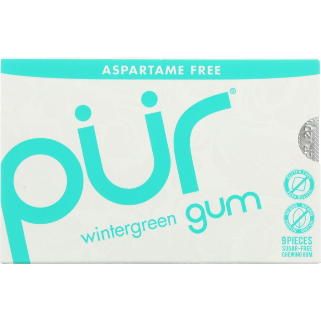 Aspartame-Free Wintergreen Gum - 9 pcs