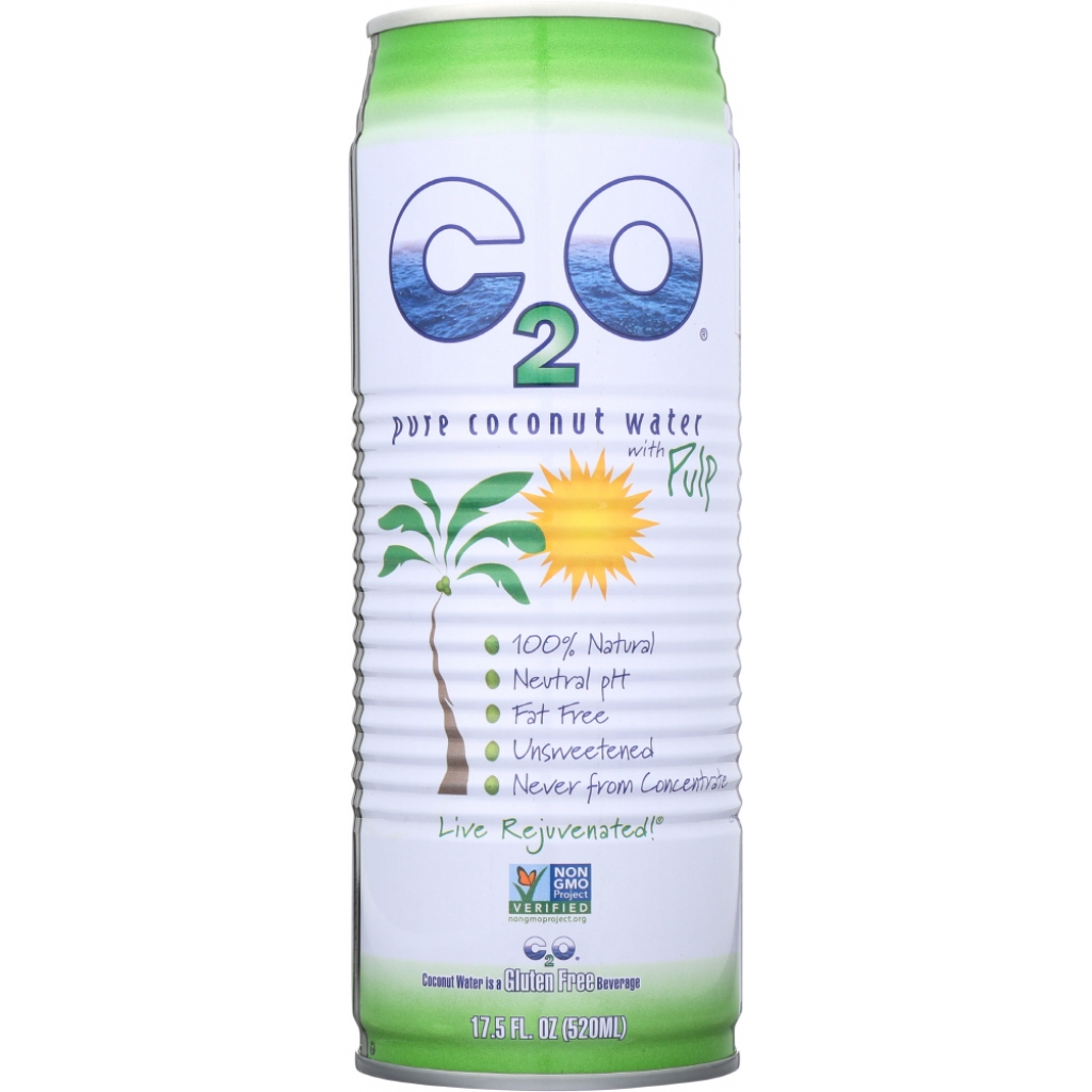 Pure Coconut Water with Pulp, 17.5 Oz - Natural Hydration