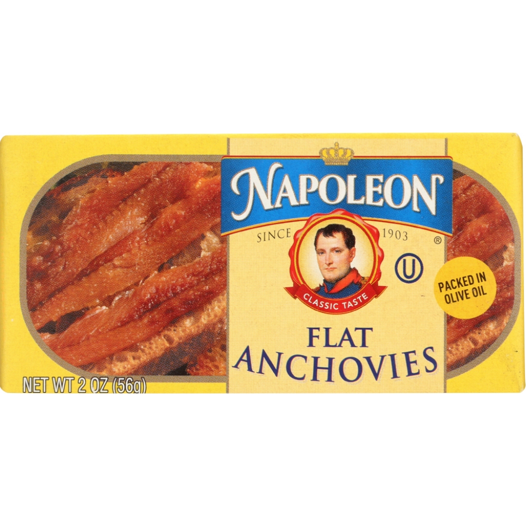 Flat Anchovy in Olive Oil, 2 oz