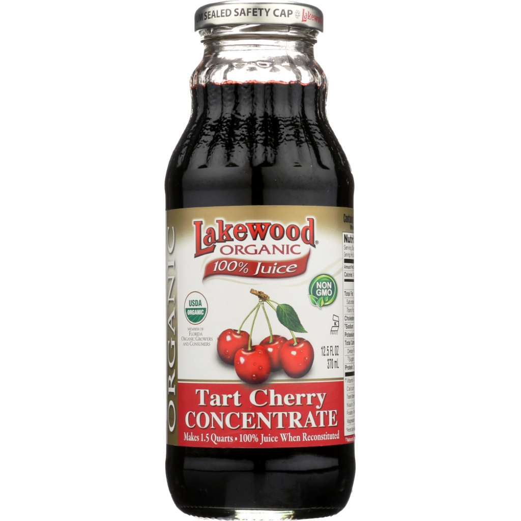 Lakewood Organic Tart Cherry Juice Concentrate - 12.5 oz Premium Beverage