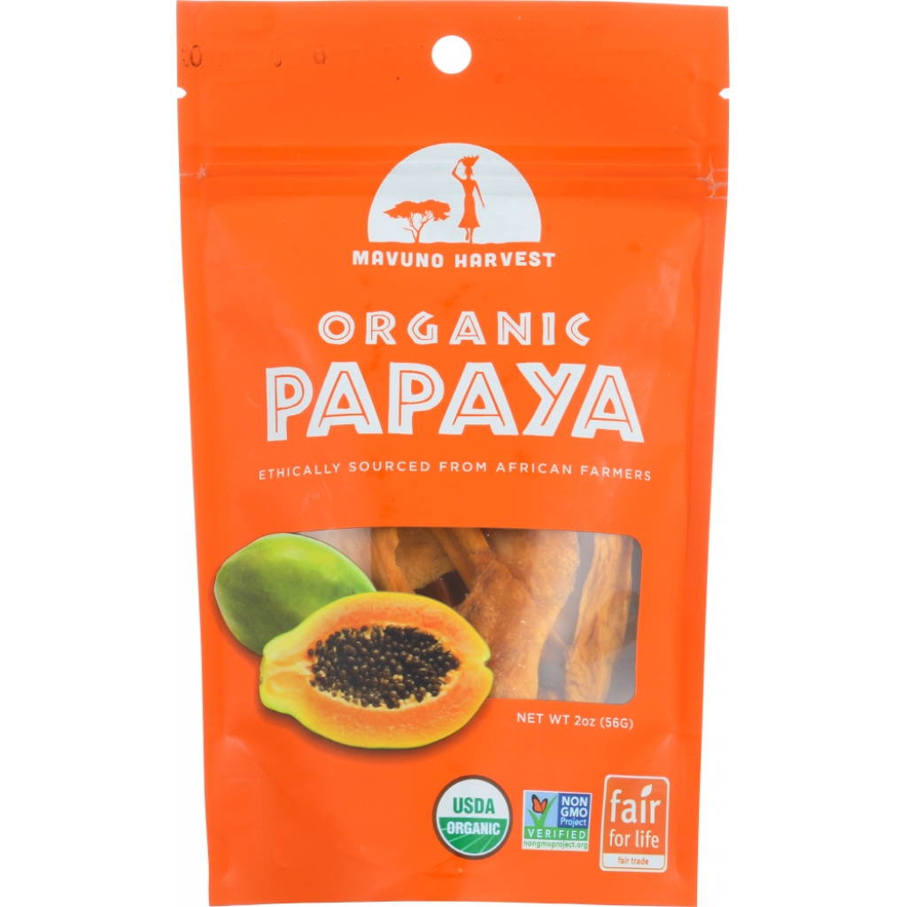 Organic Dried Papaya - Tropical Delight - 2 oz