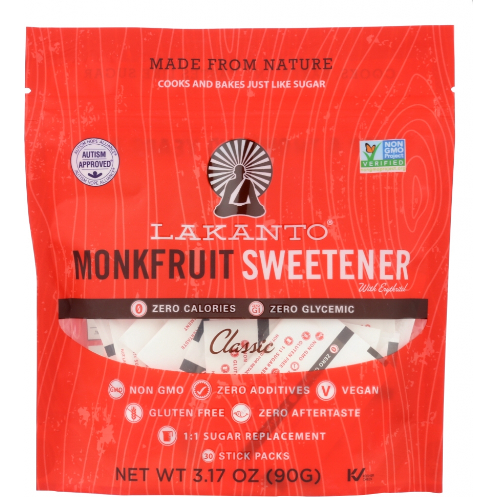 Lakanto Monk Fruit Sweetener Packets - 3.17 OZ