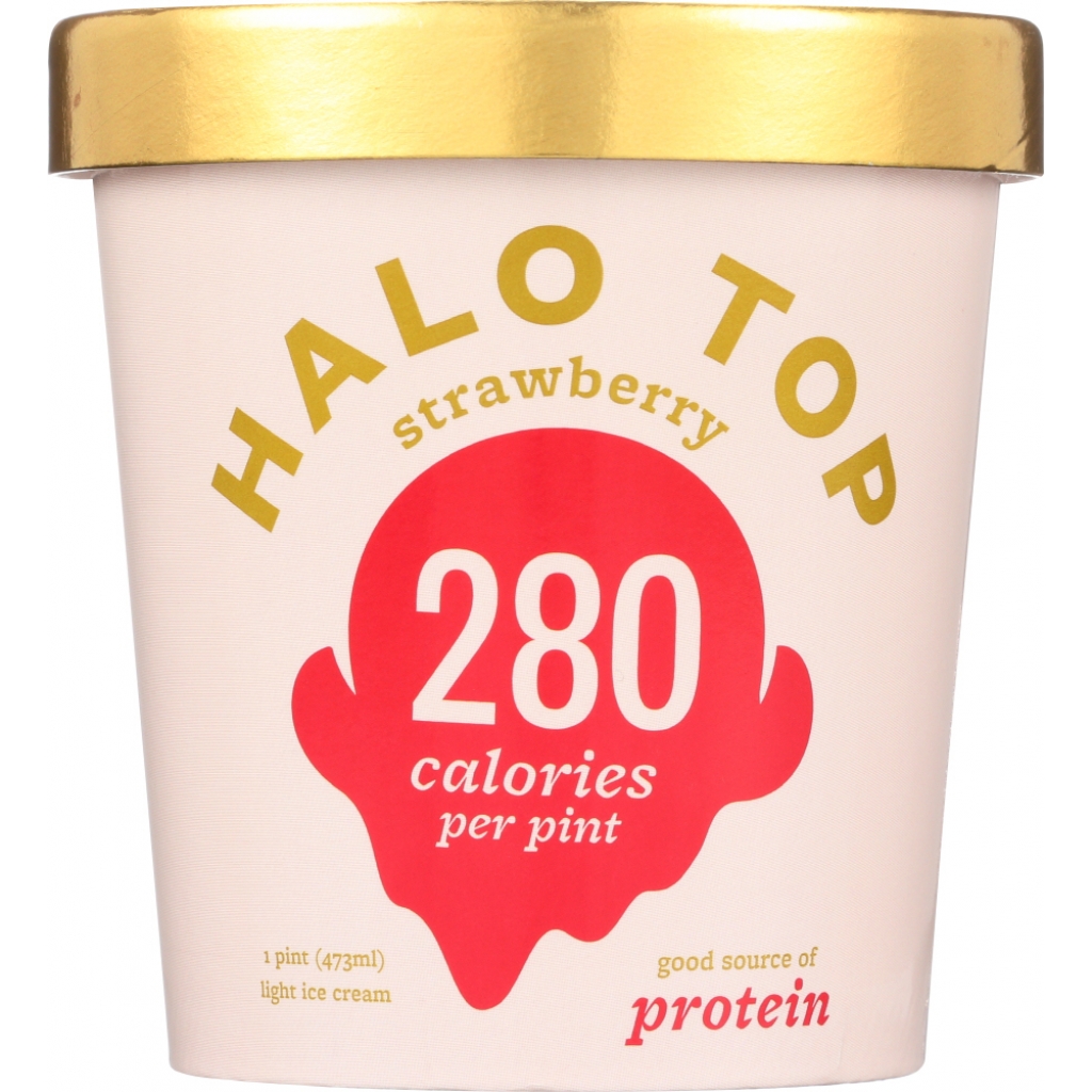 Strawberry Light Ice Cream - 16 oz