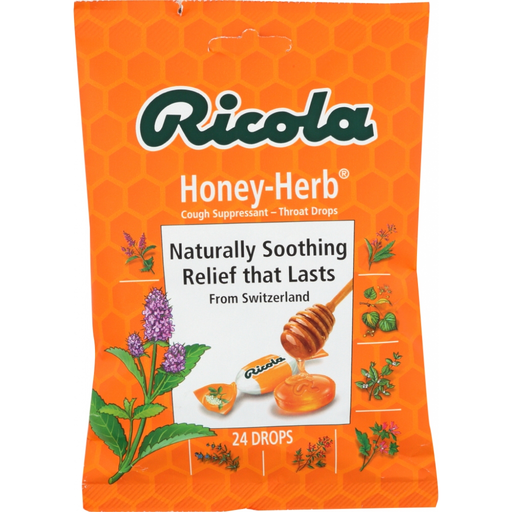 Honey Herb Drops for Soothing Relief, 24 Pieces