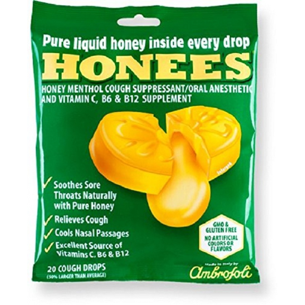 All-Natural Honey Menthol Eucalyptus Throat Drops