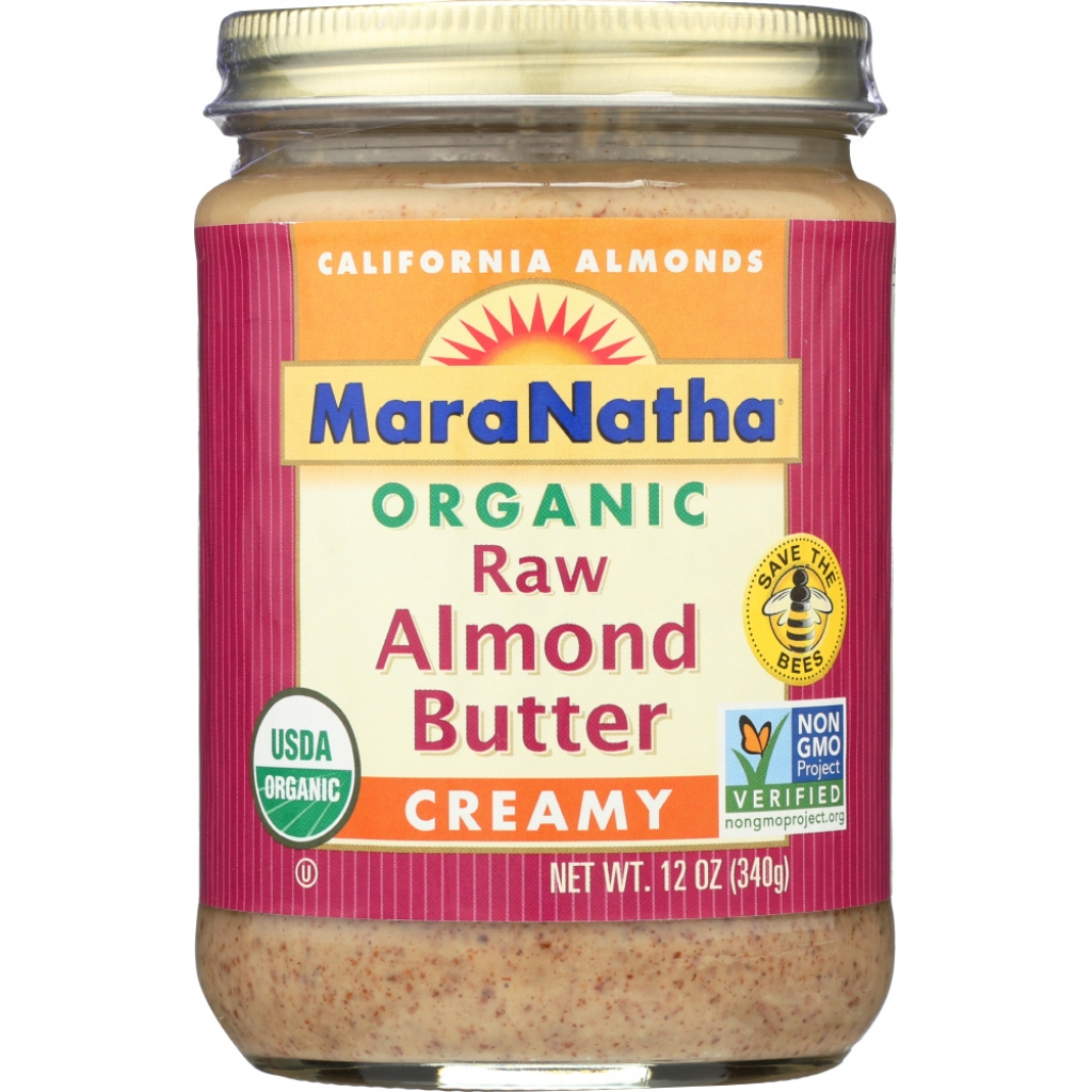 Organic Raw Creamy Almond Butter - 12 oz