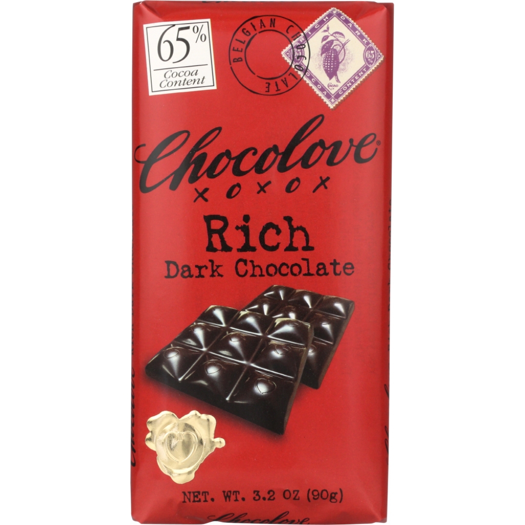 Rich Belgian Dark Chocolate Bar - 3.2 oz