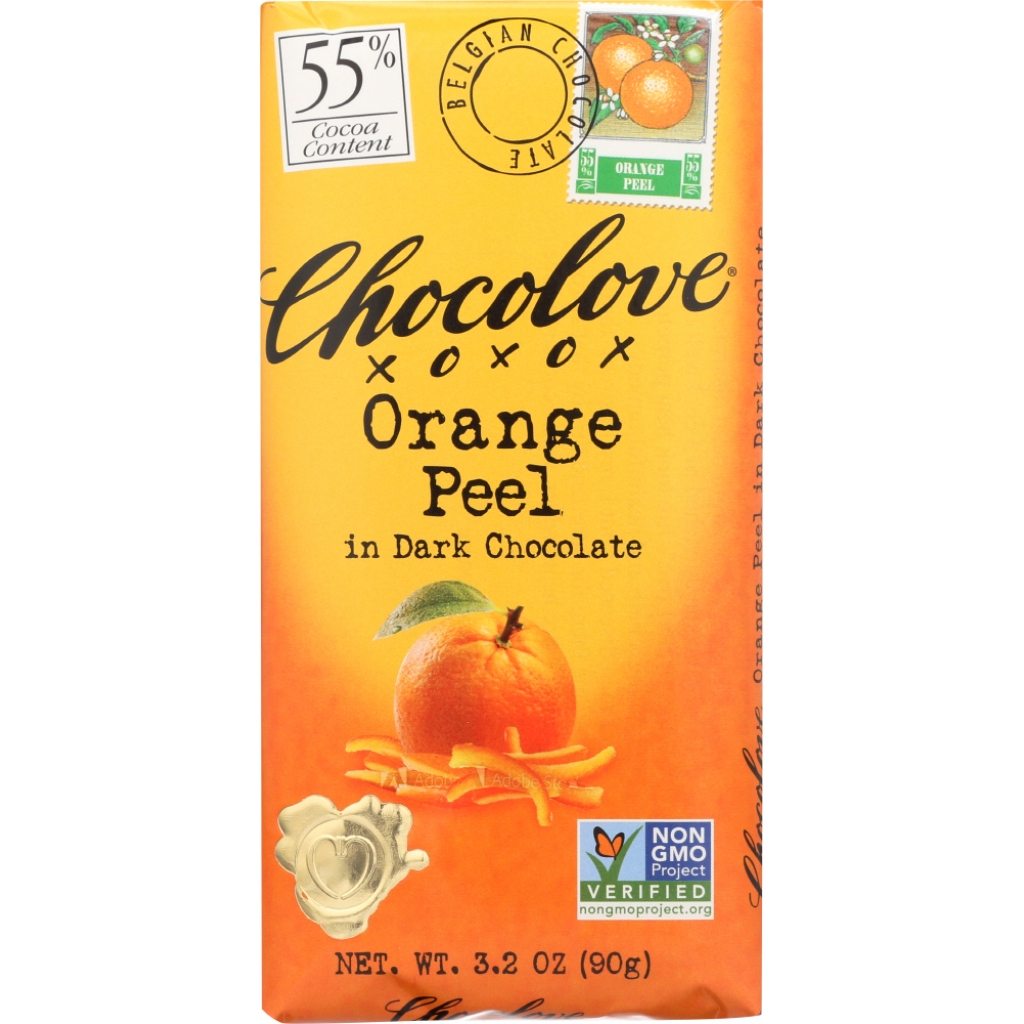 Dark Chocolate with Orange Peel Bar - 3.2 oz