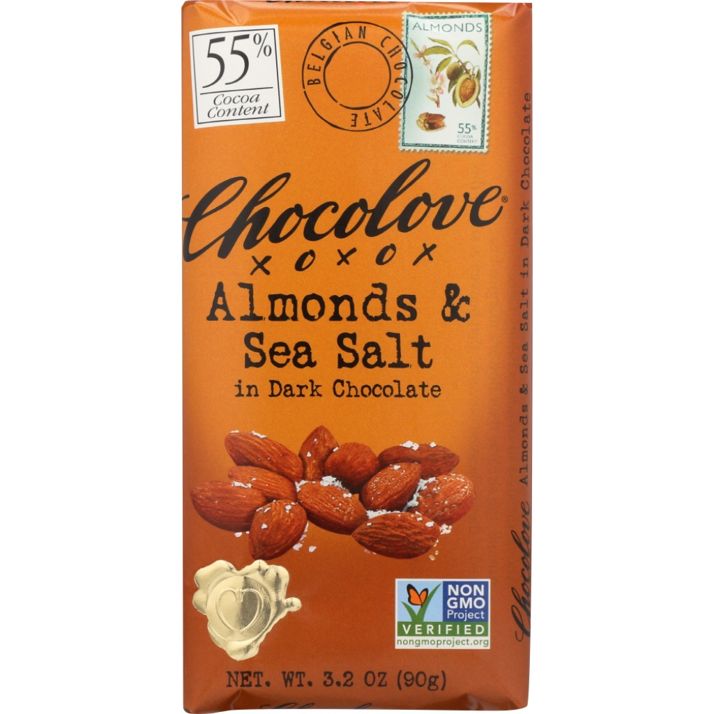 Dark Chocolate Almonds with Sea Salt, 3.2 oz