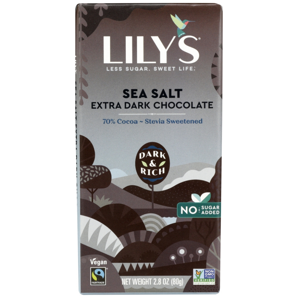 70% Extra Dark Chocolate Sea Salt Bar - 2.8 oz