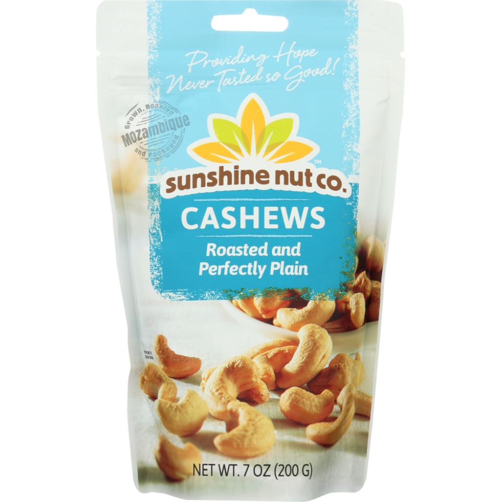 Premium Roasted Plain Cashews, 7 oz