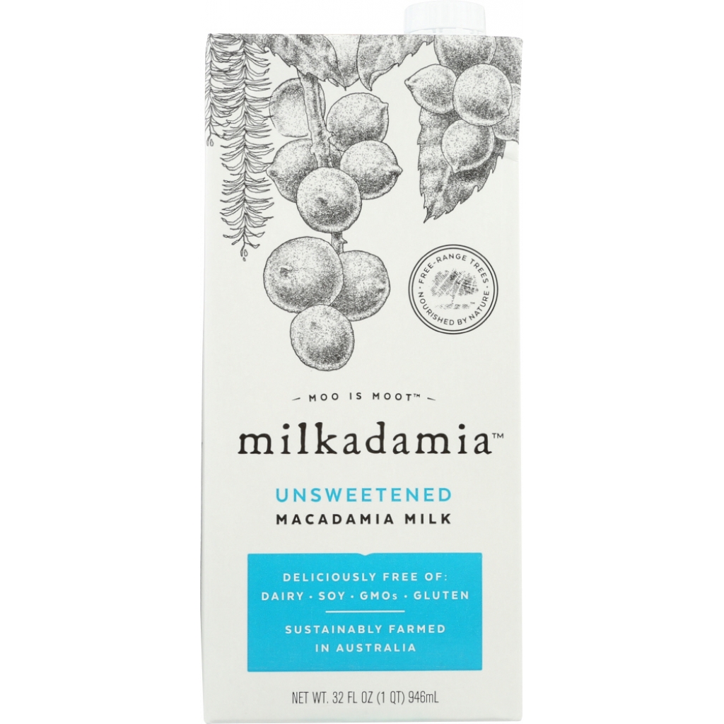 Unsweetened Macadamia Milk - Delicious Dairy-Free Option