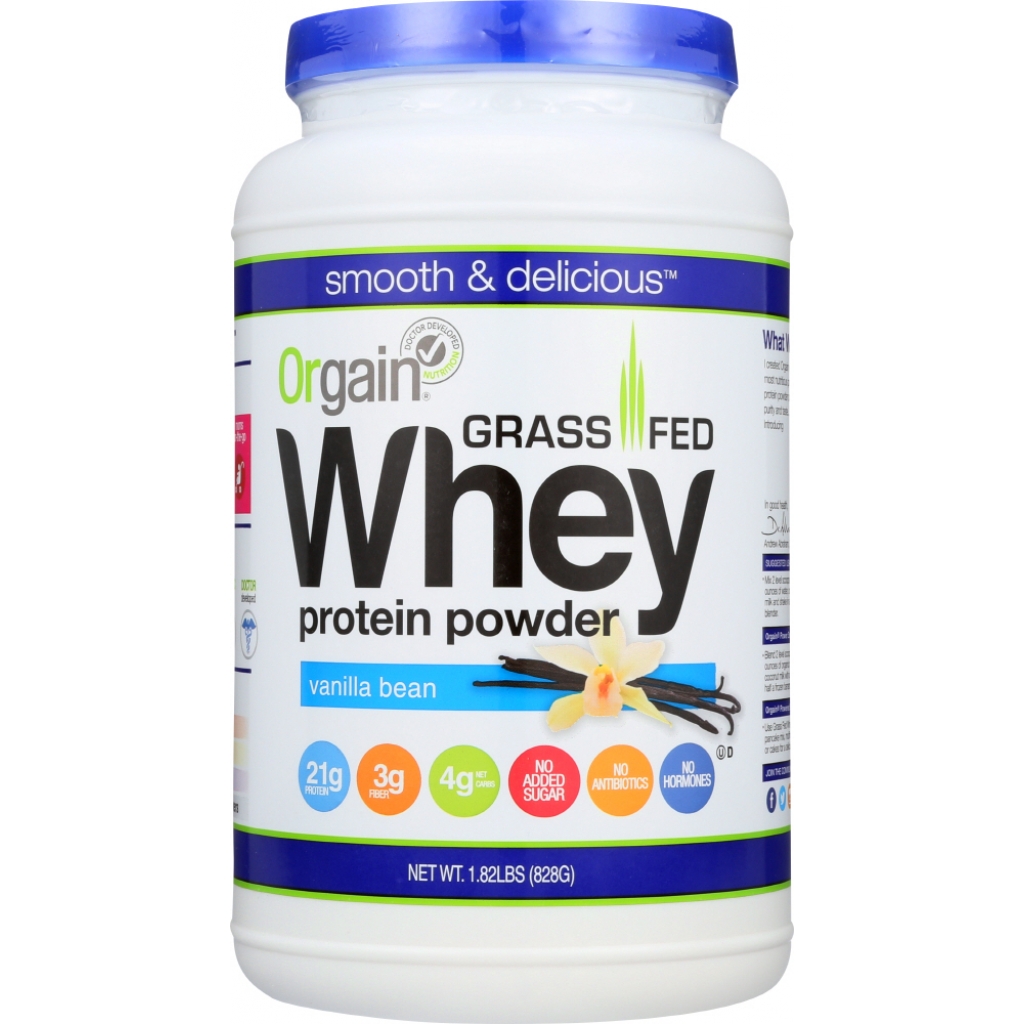 Grass Fed Whey Protein Powder, Vanilla Bean, 29.2 oz