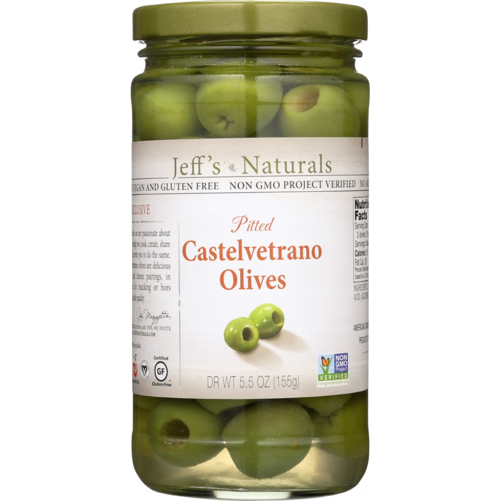 Pitted Castelvetrano Olives for Snacking, 5.5 oz